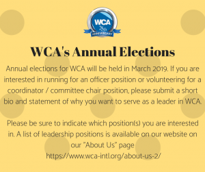 WCA Annual Elections