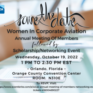 Register Now!  WCA’s Annual Meeting Of Members & Scholarship/Networking Event