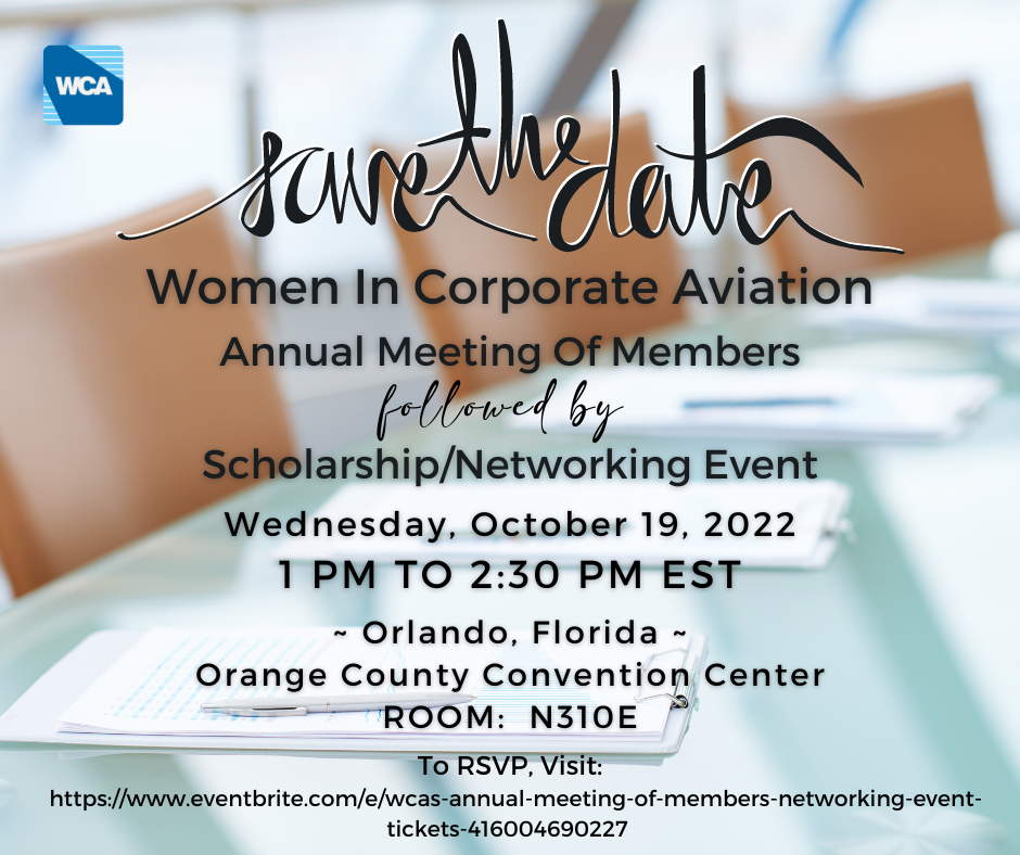 Register Now!  WCA's Annual Meeting Of Members & Scholarship/Networking Event