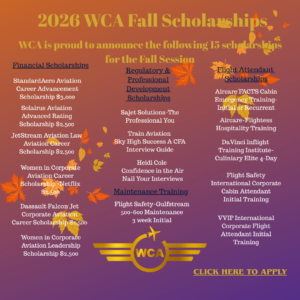 WCA 2026 FALL SCHOLARSHIPS ARE OPEN!
